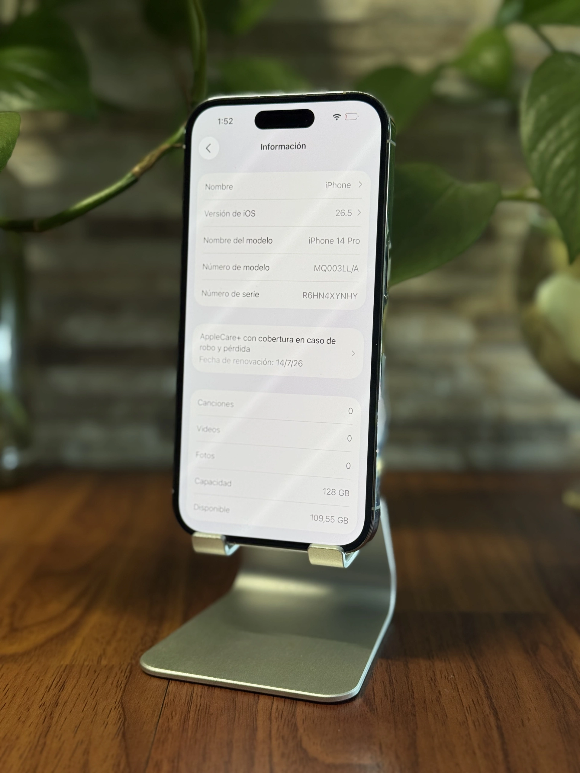 iPhone 14 Pro blanco de 256gb, vista 7